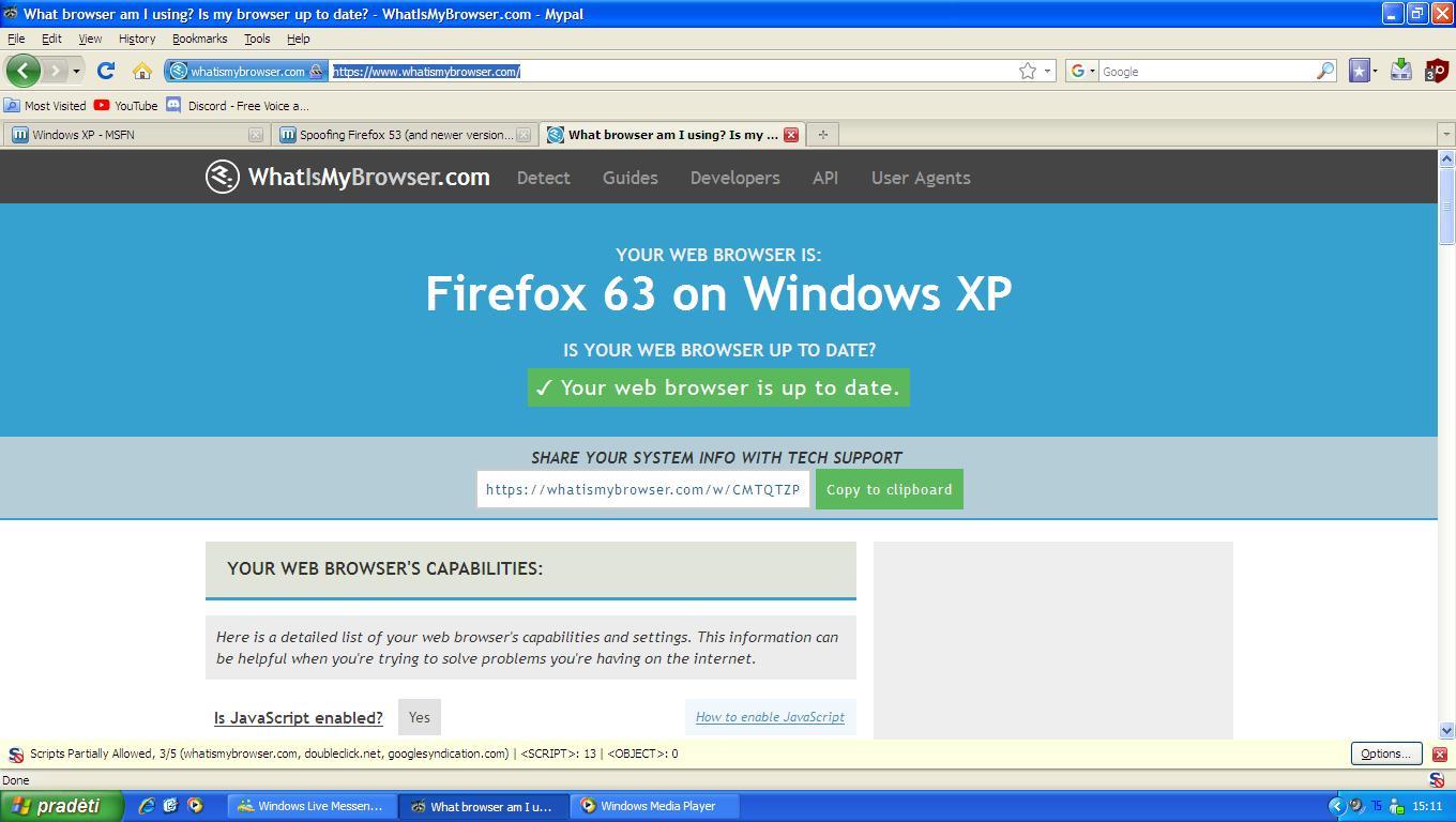 Spoofing Firefox 53 (and newer versions) on Windows 2000 and XP - Page 4 -  Browsers working on Older NT-Family OSes - MSFN