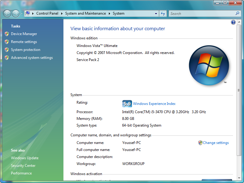 Advanced system settings. Windows Vista системные требования. Windows Vista системные требования к компьютеру. Виндовс сервис пак 1.