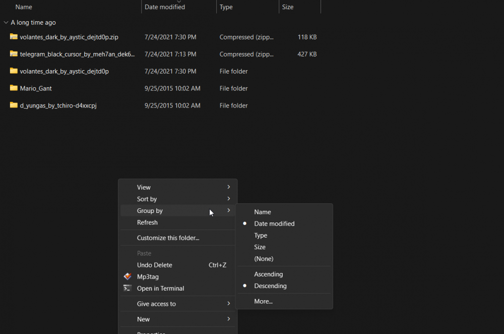 How to prevent Windows 11 beta File Explorer from grouping files
