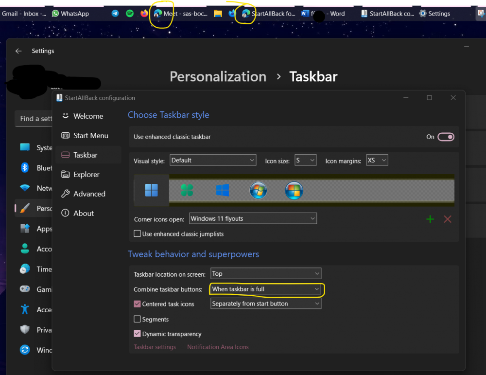 Startallback Configuration