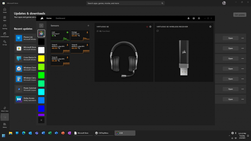 CUETrayMenu in Taskbar with iCUE Focused.png