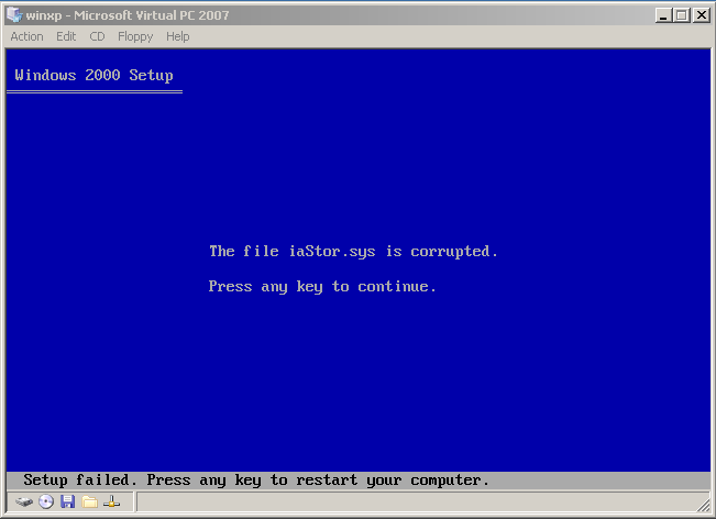 Установка драйвера sys. Ключ продукта Windows 2000 Setup.