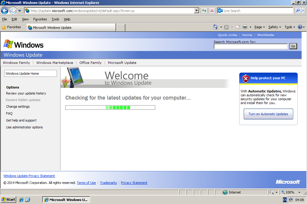 downloader di aggiornamento di Windows Windows 2003